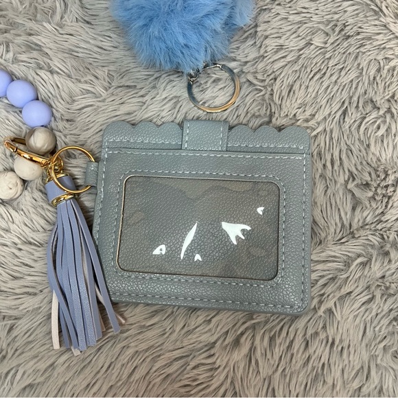 Blue Cardholder with Keychain - Picture 5 of 5